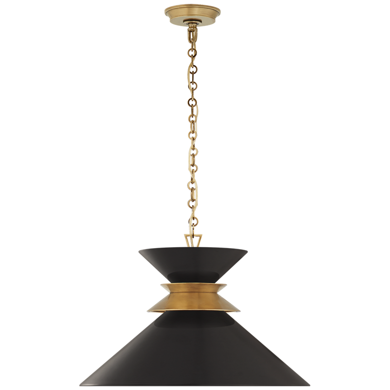 #Finish_Matte Black with Antique Burnished Brass - Large