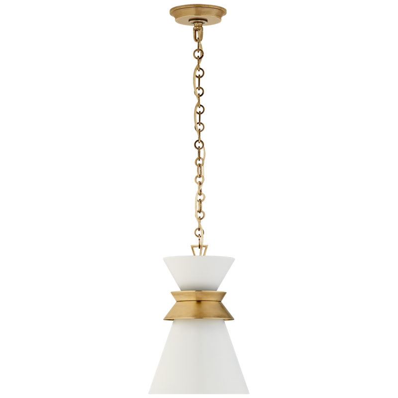 #Finish_Matte White with Antique Burnished Brass - Small
