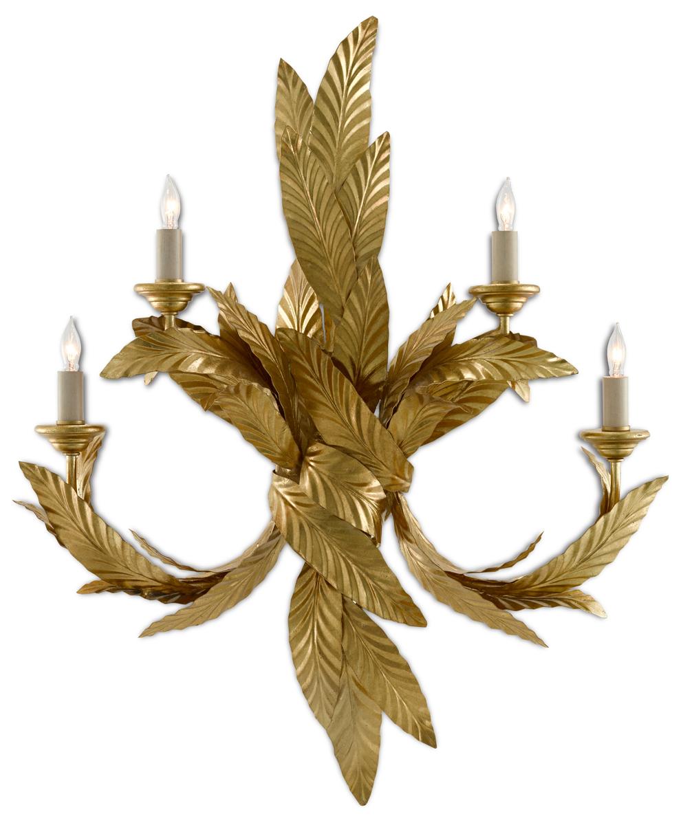 Apollo Gold Twisted Leaf Sconce