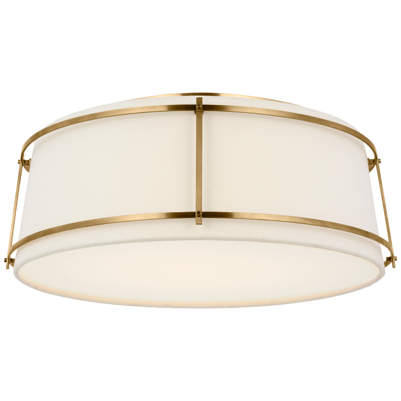 #Finish_Hand-Rubbed Antique Brass with Linen and Frosted Acrylic - Medium