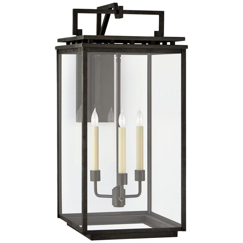 #Finish_Aged Iron with Clear Glass - Large