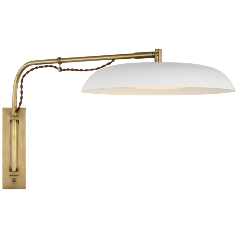 #Finish_Hand-Rubbed Antique Brass with White Glass