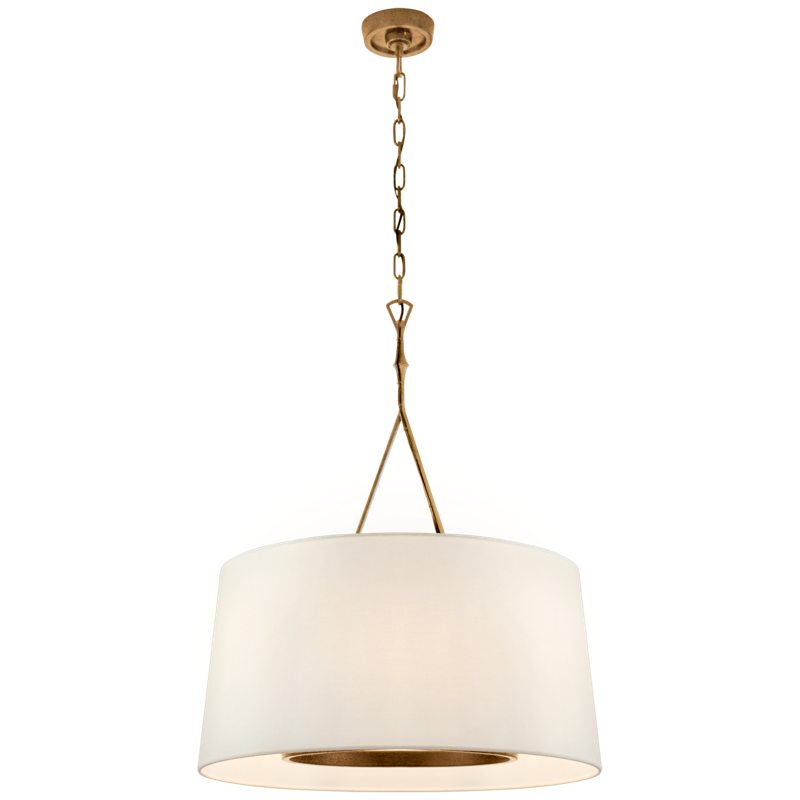 #Finish_Gilded Iron with Linen Shade