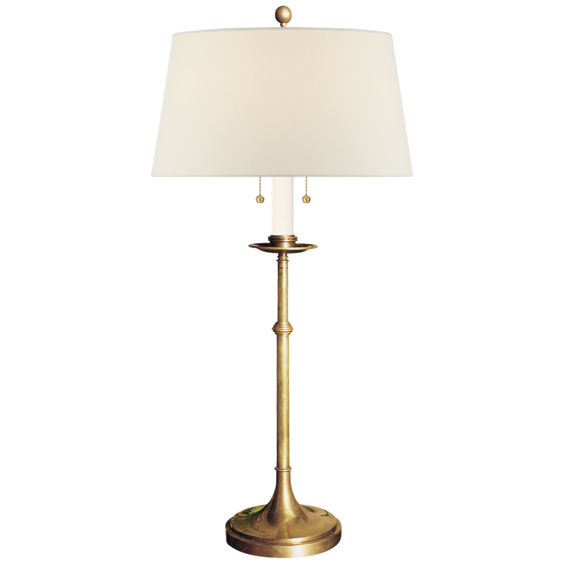 #Finish_Antique Burnished Brass with Linen Shade
