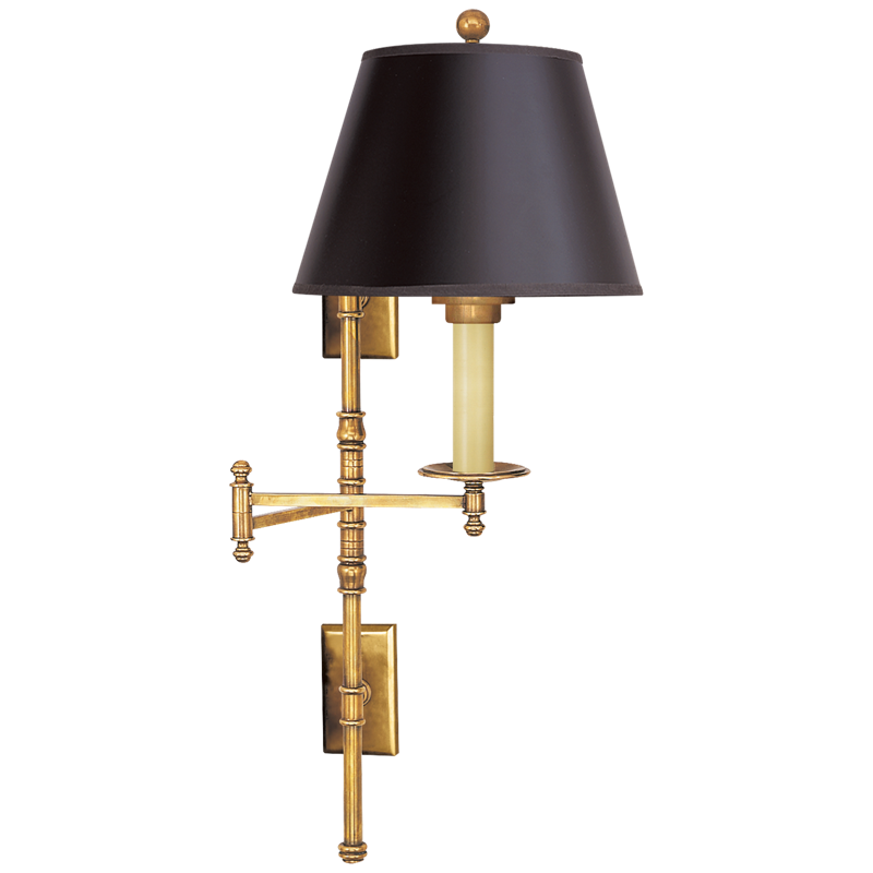 #Finish_Antique Burnished Brass with Black Paper Shade