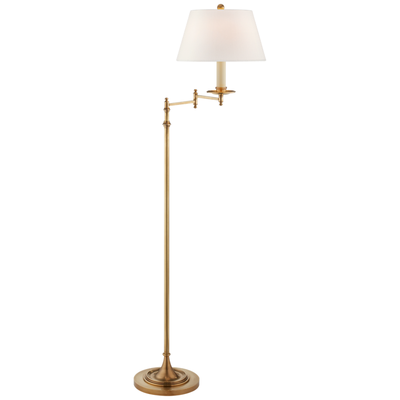 #Shade_Antique Burnished Brass with Linen Shade