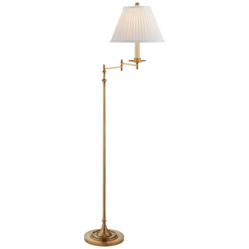 #Shade_Antique Burnished Brass with Silk Pleat Shade