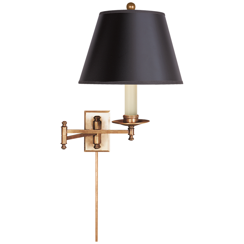 #Finish_Antique Burnished Brass with Black Paper Shade