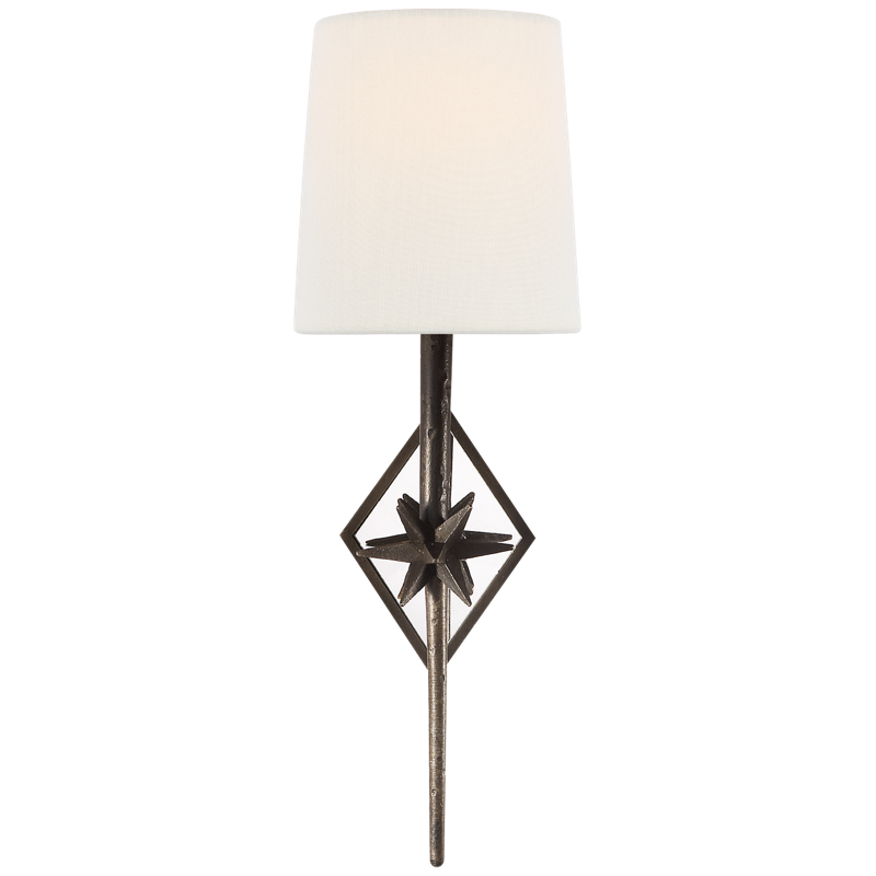 #Finish_Aged Iron with Linen Shade