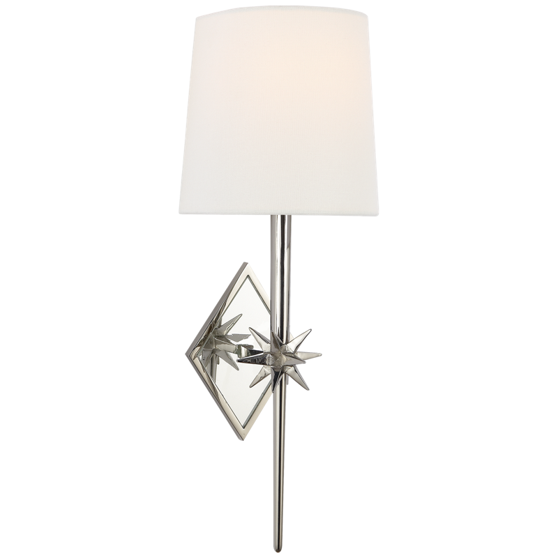 #Finish_Polished Nickel with Linen Shade