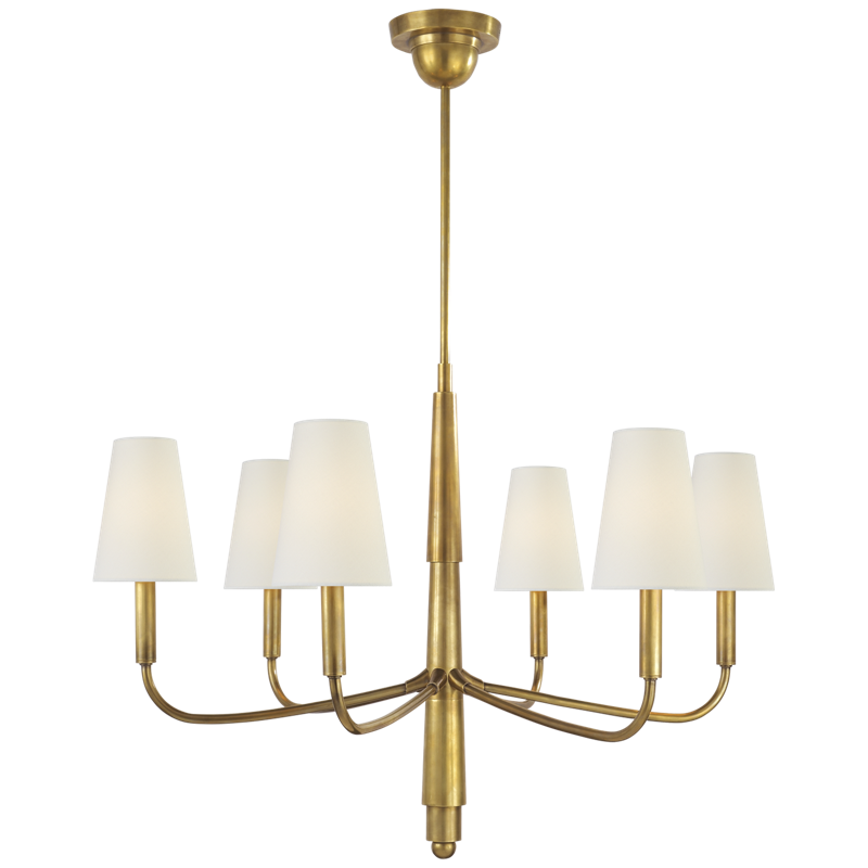 #Finish_Hand-Rubbed Antique Brass with Linen Shades - Small