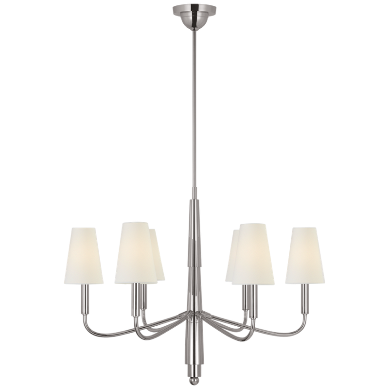 #Finish_Polished Nickel with Linen Shades - Small