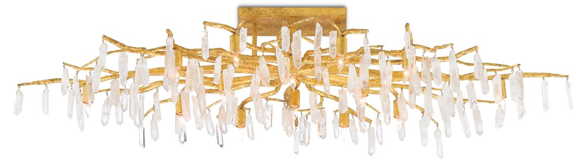 Forest Light Gold Semi-Flush Mount