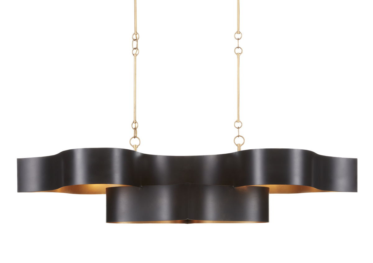 #Finish_Black Satin and Gold Leaf