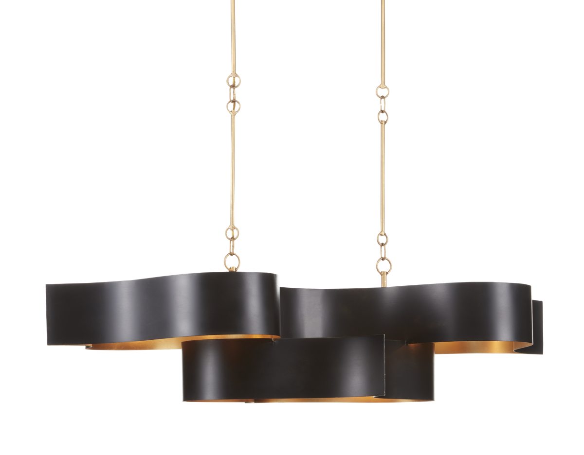 #Finish_Black Satin and Gold Leaf
