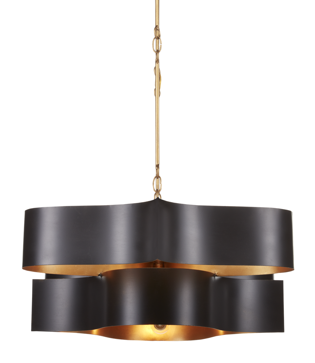 #Finish_Black Satin and Gold Leaf