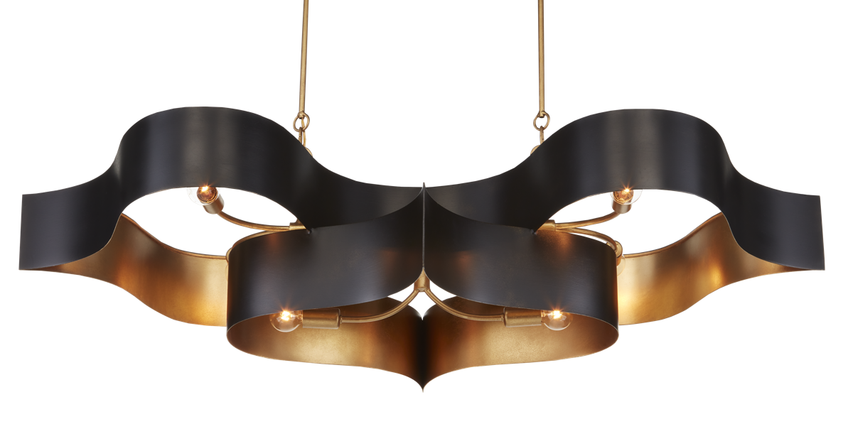 #Finish_Black Satin and Gold Leaf