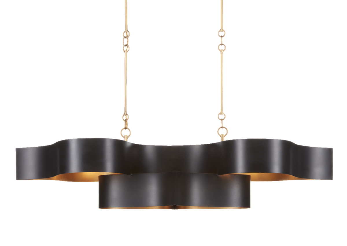 #Finish_Black Satin and Gold Leaf