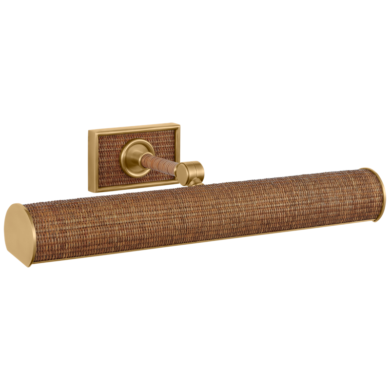 #Finish_Antique Burnished Brass with Natural Woven Rattan - 18"