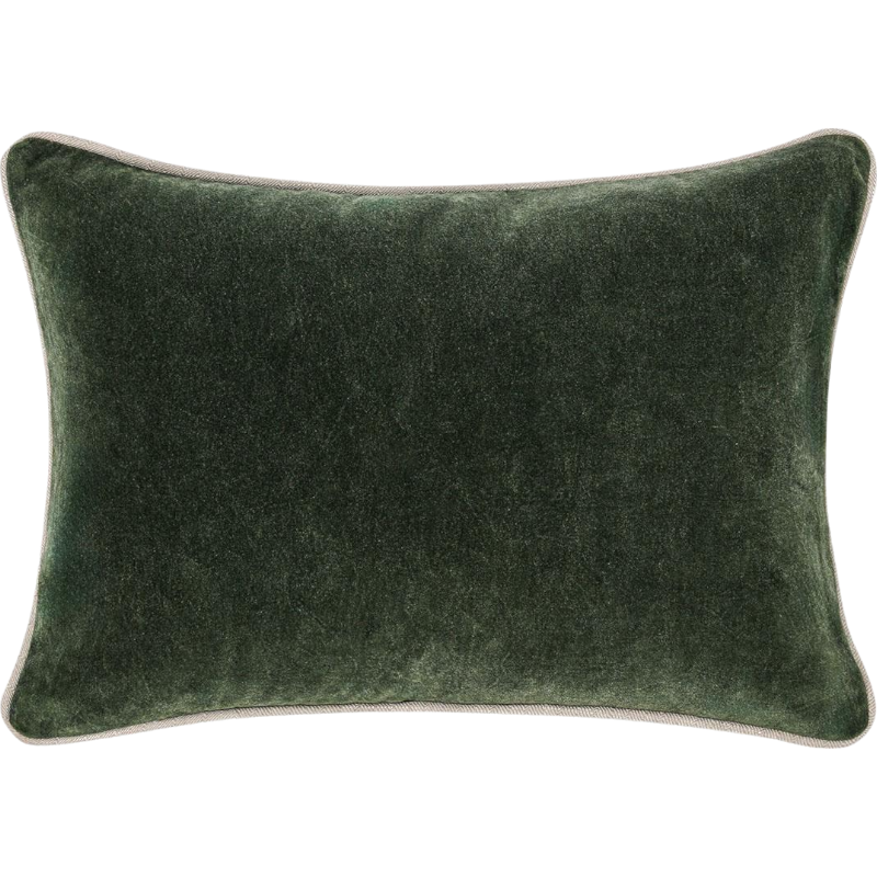 Heirloom Velvet Pillow, Forest Green