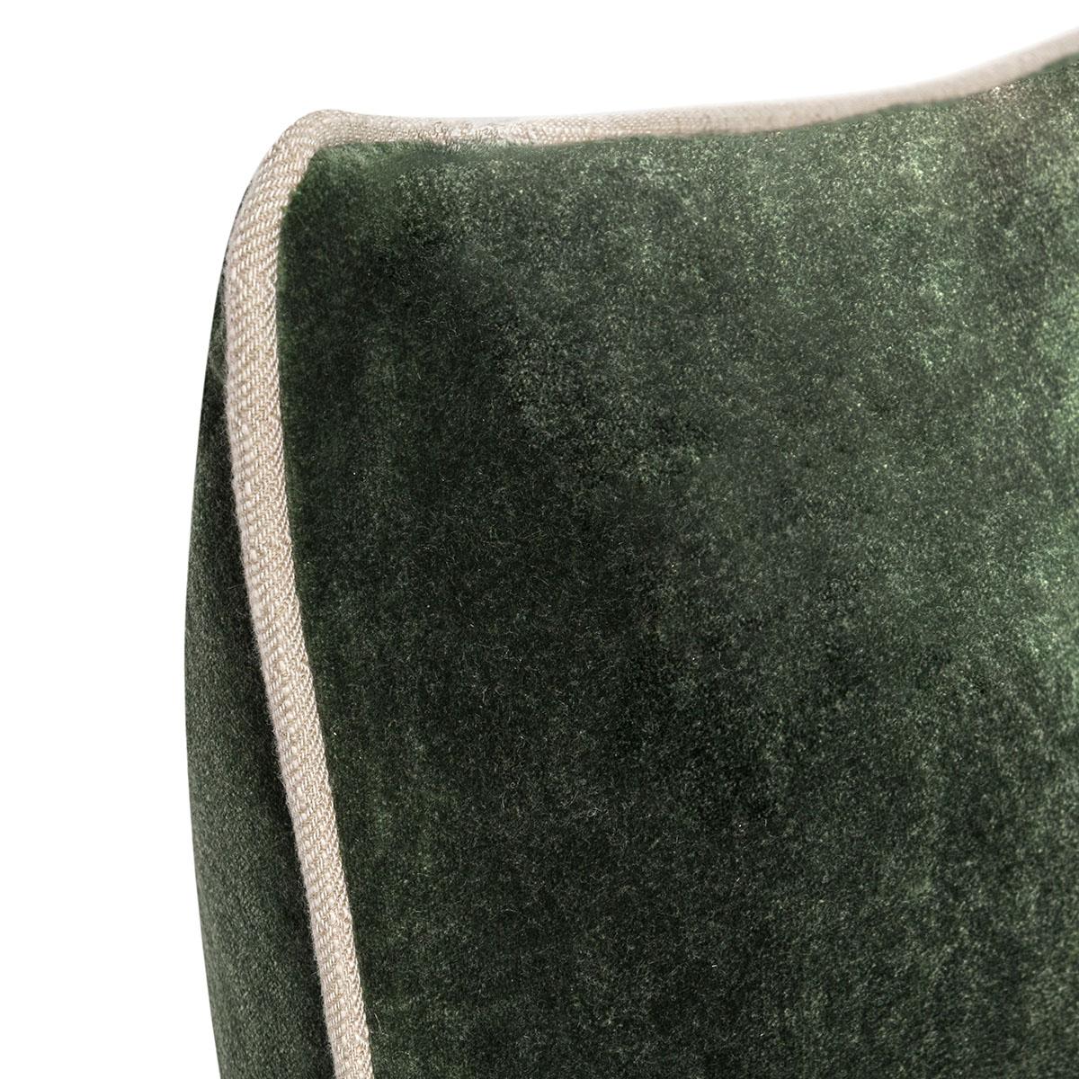 Heirloom Velvet Pillow, Forest Green