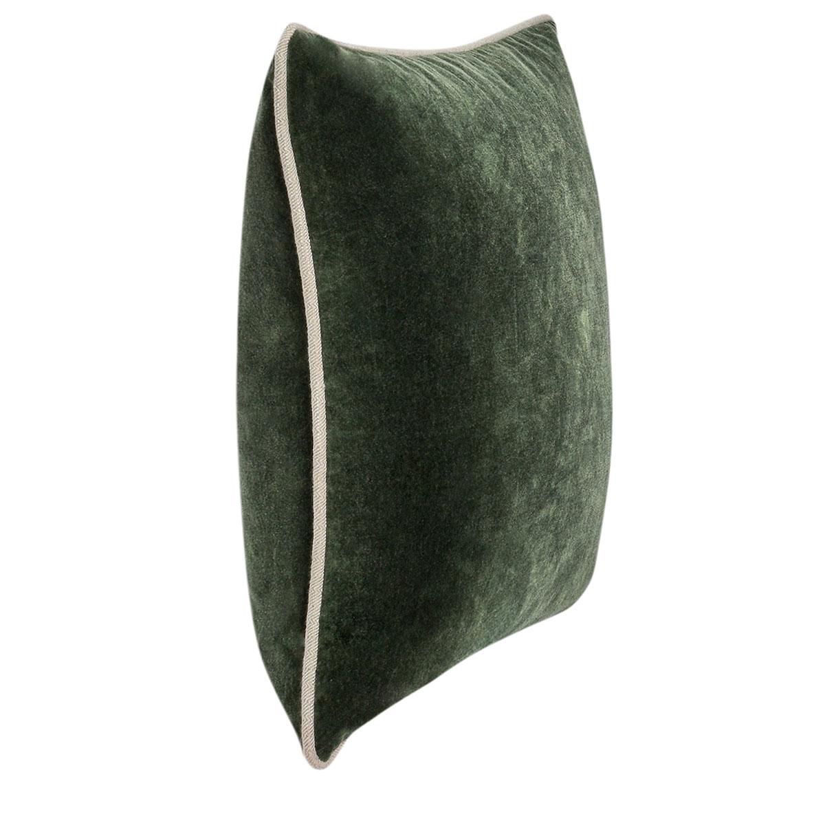 Heirloom Velvet Pillow, Forest Green