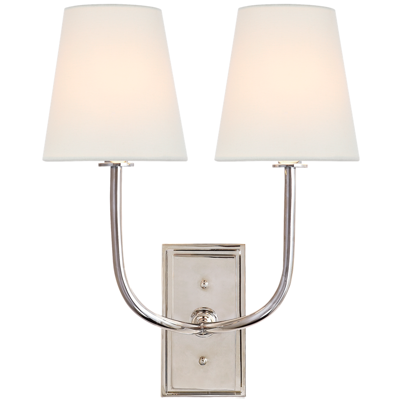 #Finish_Polished Nickel with Linen Shade