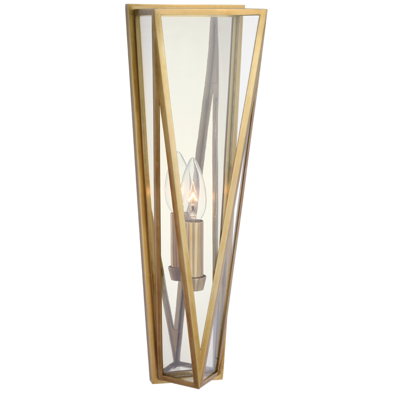#Finish_Hand-Rubbed Antique Brass with Clear Glass