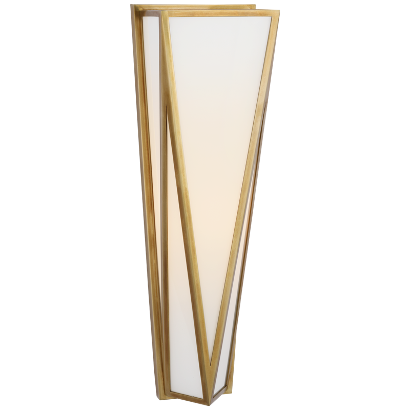 #Finish_Hand-Rubbed Antique Brass with White Glass