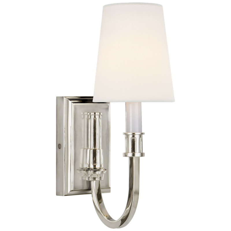 #Finish_Polished Nickel with Linen Shade