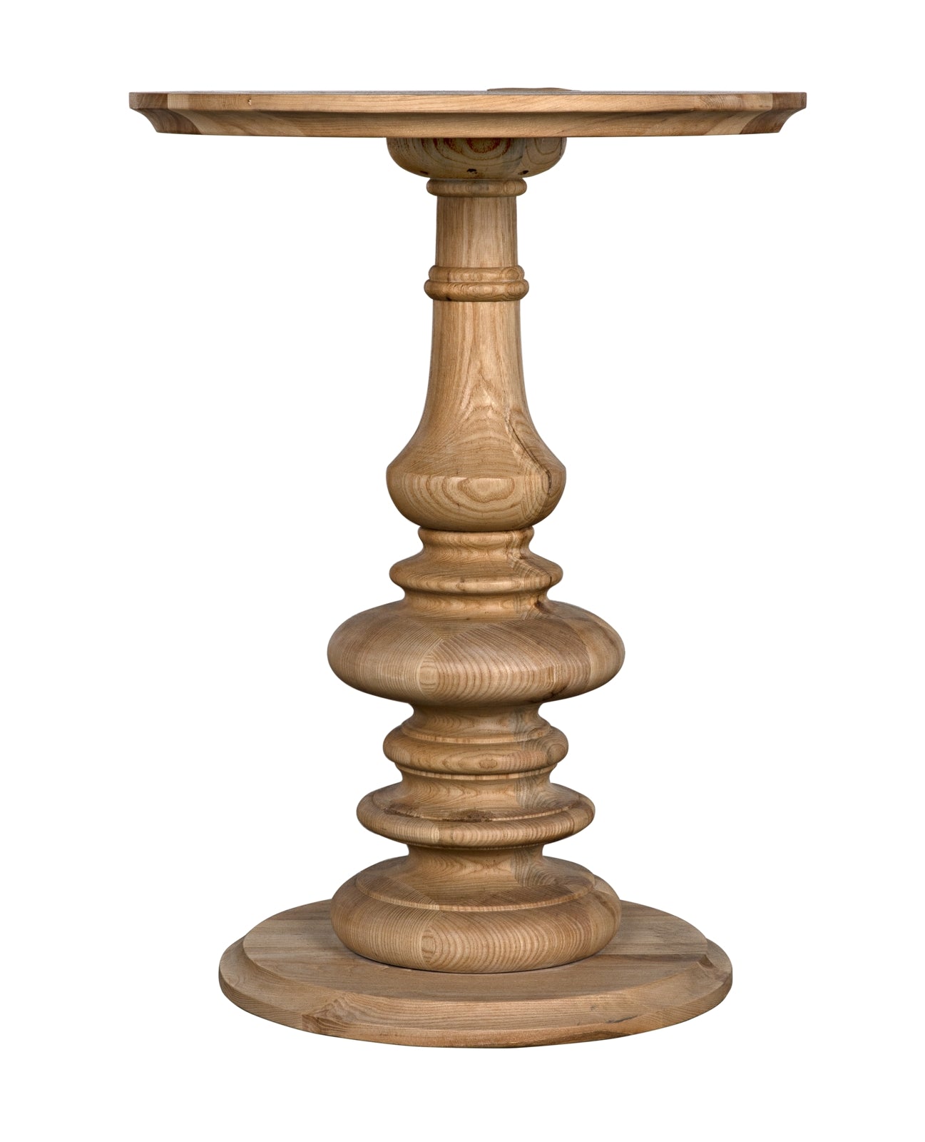Old Elm Pedestal Side Table