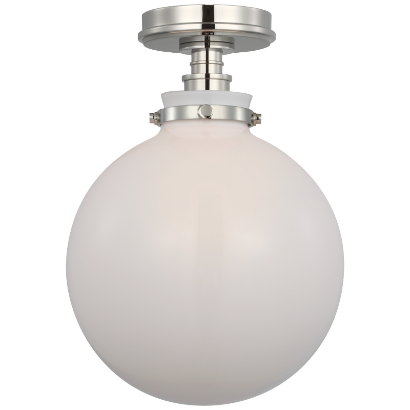 #Finish_Polished Nickel with White Glass