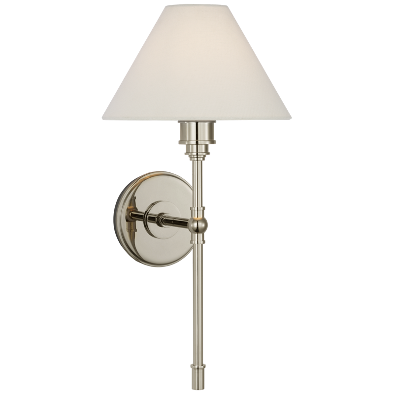 #Finish_Polished Nickel with Linen Shade