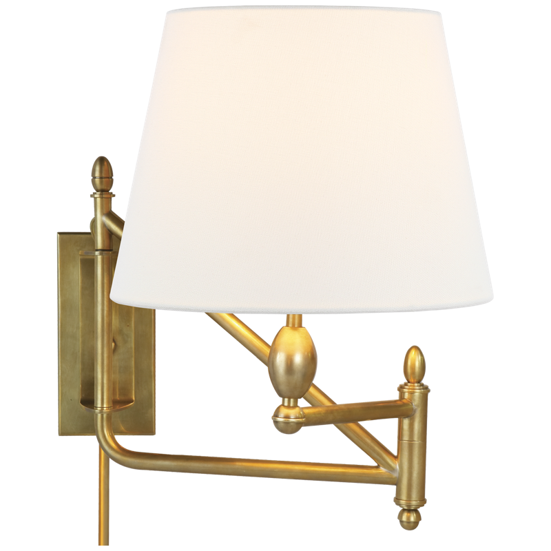 #Finish_Hand-Rubbed Antique Brass with Linen Shade