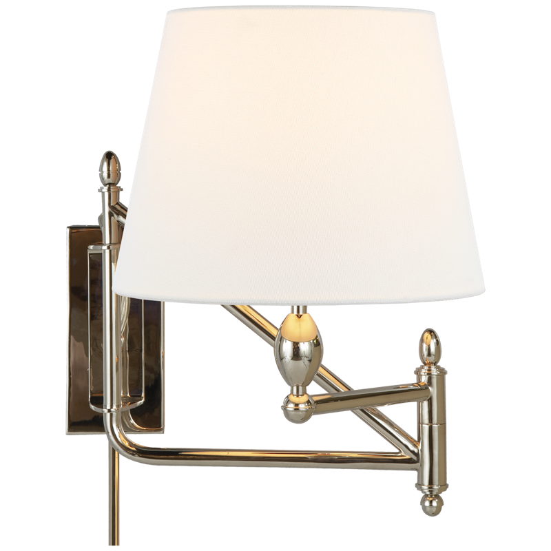 #Finish_Polished Nickel with Linen Shade