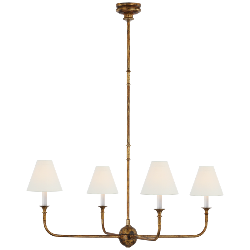 #Finish_Antique Gild with Linen Shades - Large