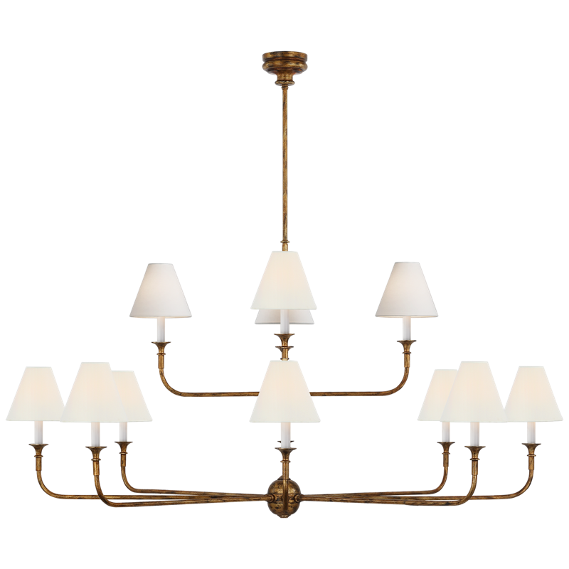 #Finish_Antique Gild with Linen Shades