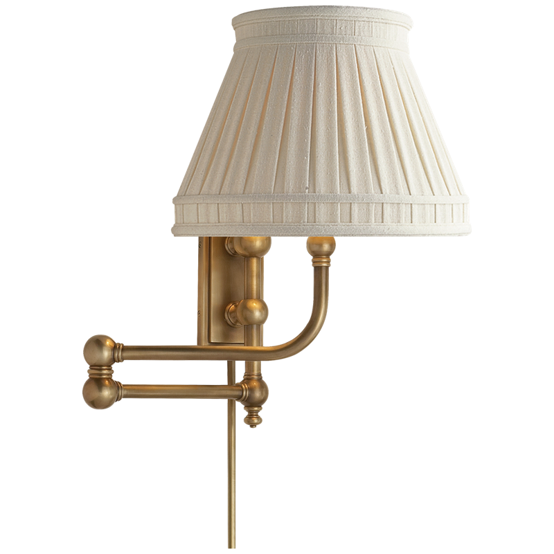 #Finish_Antique Burnished Brass with Linen Collar Shade