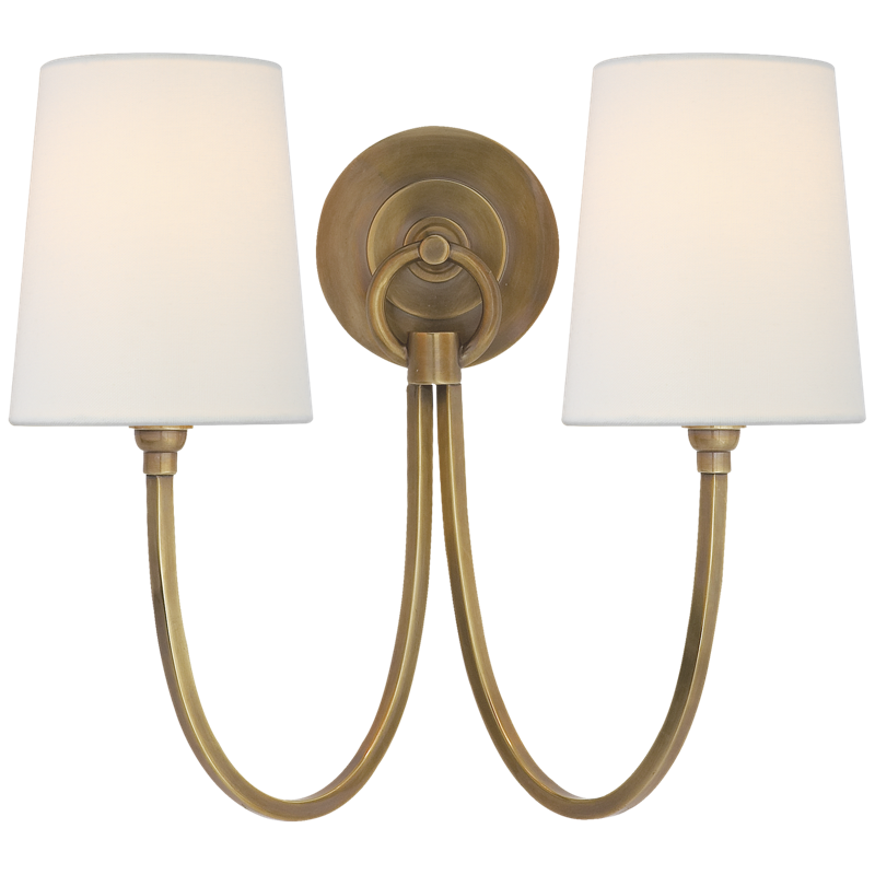 #Finish_Hand-Rubbed Antique Brass with Linen Shade