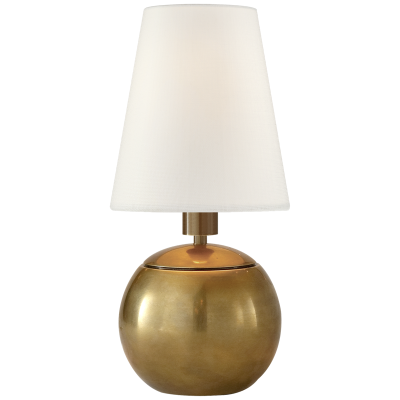 #Finish_Hand-Rubbed Antique Brass with Linen Shade - Mini