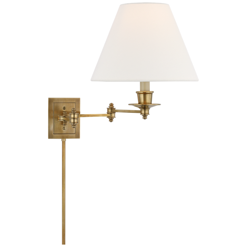 #Finish_Hand-Rubbed Antique Brass with Linen Shade