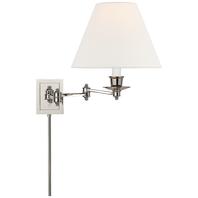 #Finish_Polished Nickel with Linen Shade