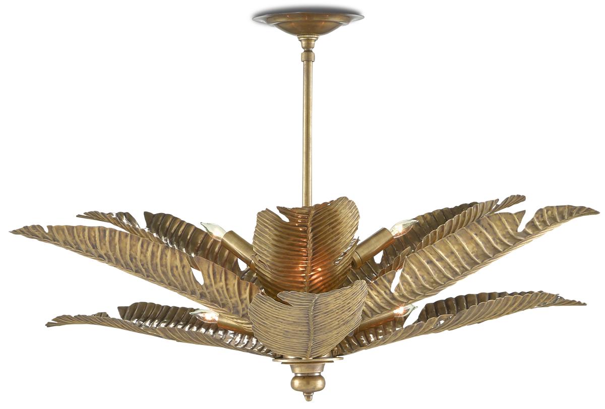 Tropical Gold Semi-Flush Mount