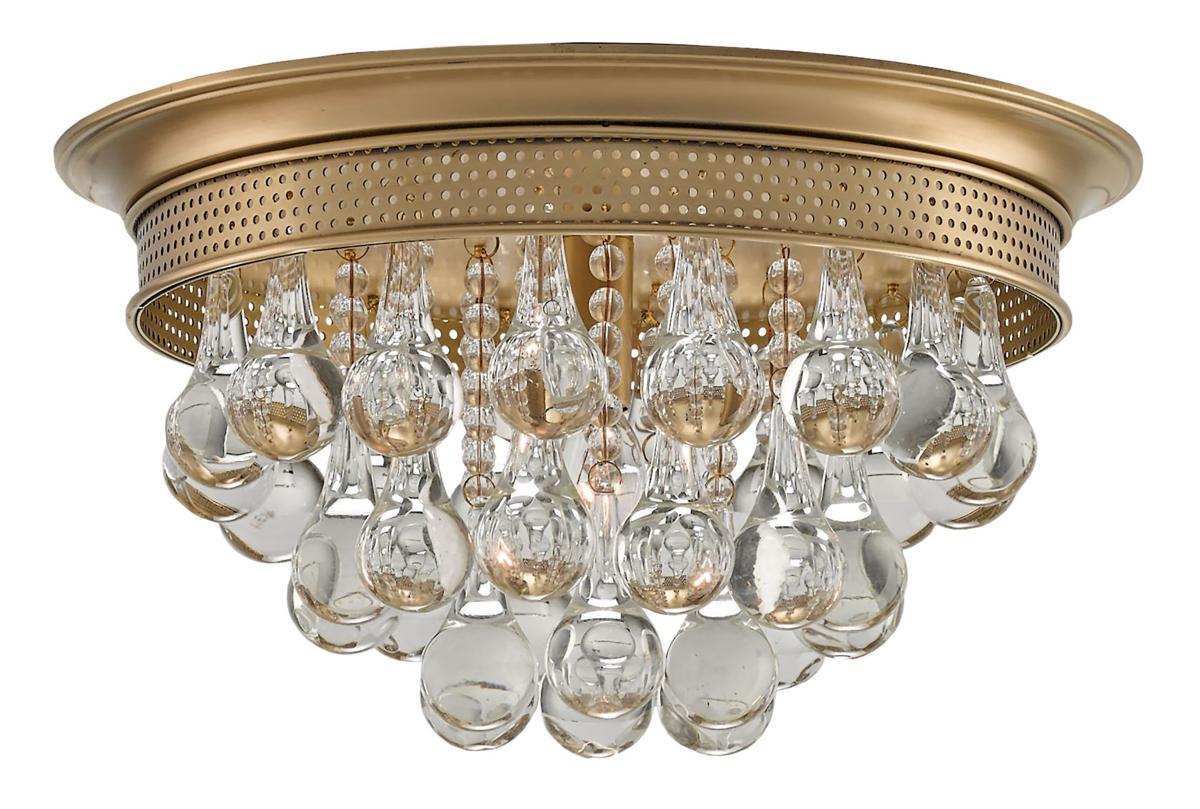 Worthing Brass Flush Mount
