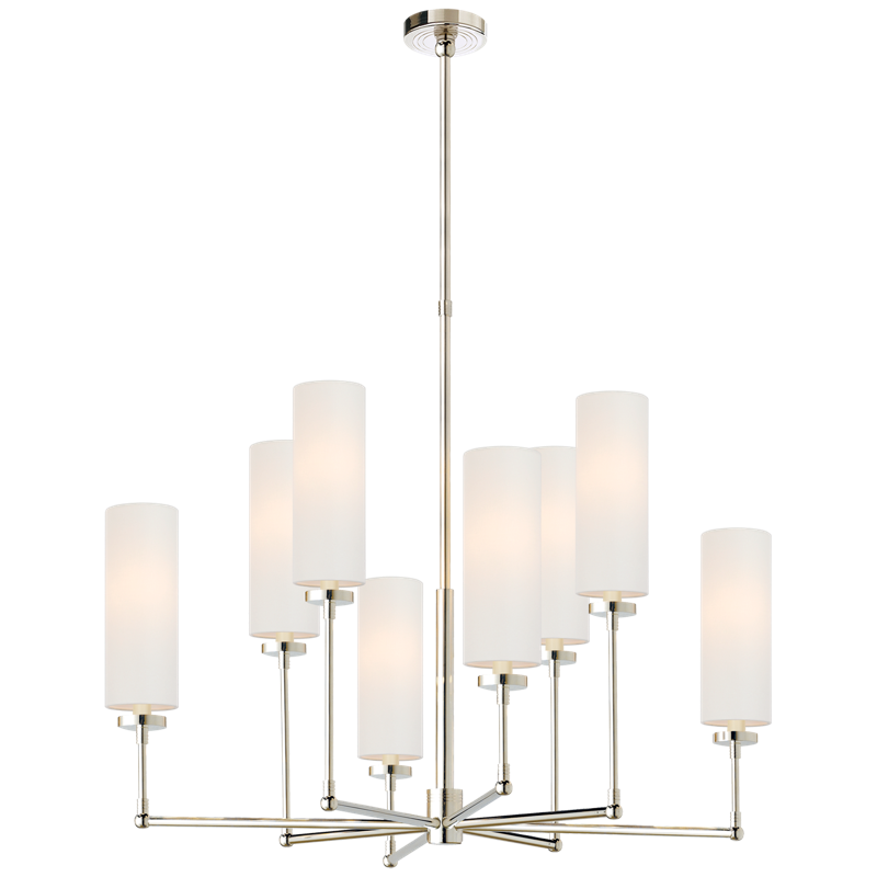 #Finish_Polished Nickel with Linen Shades