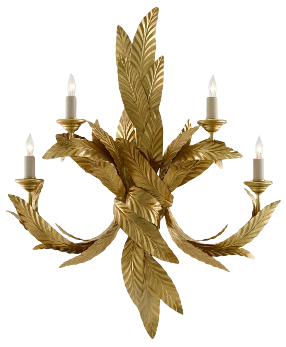 Apollo Gold Twisted Leaf Sconce