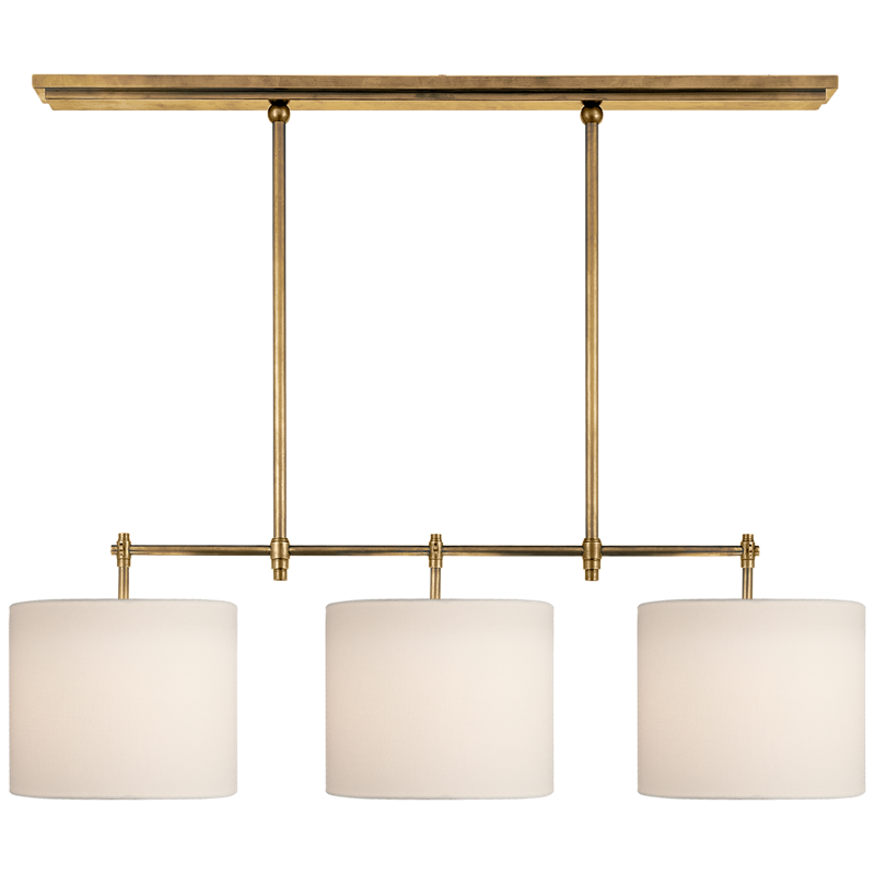 #Finish_Hand-Rubbed Antique Brass with Linen Shades - Small