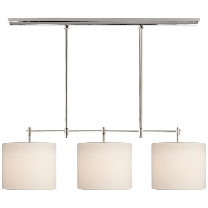 #Finish_Polished Nickel with Linen Shades - Small