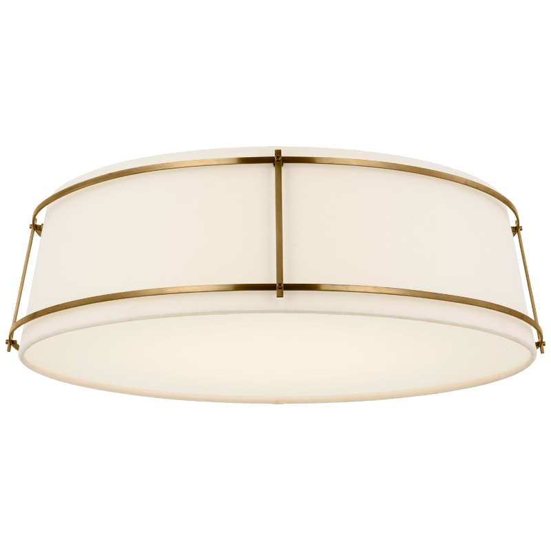 #Finish_Hand-Rubbed Antique Brass with Linen and Frosted Acrylic - Large