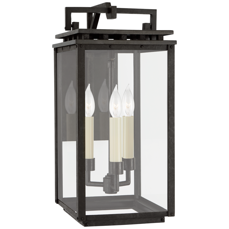 #Finish_Aged Iron with Clear Glass - Small